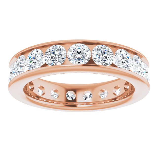 3.23 ct. Round Diamond Channel Set Eternity Band-VIRABYANI